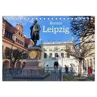 Calvendo Buntes Leipzig (Tischkalender 2025 DIN A5 quer) CALVENDO