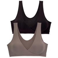 PETITE FLEUR Still-BH Damen taupe+schwarz Gr.42