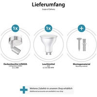 Ledscom.de Wand-Leuchte LUNARA, einflammig inkl. 630lm LED GU10 Lampe