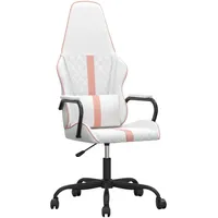 VidaXL Gaming-Stuhl mit Massagefunktion Rosa und Weiß Kunstleder