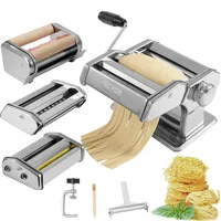 Vevor Manuelle Nudelmaschine Pastamaschine, 9 Stufen 0,3–3 mm Einstellbarer