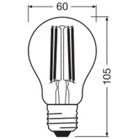 Osram LED CLASSIC A FIL 75 LED-Lampe, E27, 5