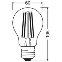 Osram LED CLASSIC A FIL 40 LED-Lampe, E27, 2,2