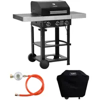 TAINO WABAYA 3+0 Gasgrill 3 Brenner Sear-Burner Schwarz Matt