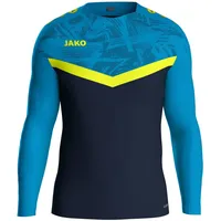 Jako Kinder Sweatshirt Sweat Iconic marine/jako blau/neongelb 140