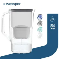 Wessper Wasserfilterkanne 2,8L Kompatibel Mit Brita Maxtra, Wasser Filtersystem