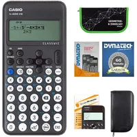 DynaTech Casio FX-82 DE CW mit schwarzer Tasche, Zirkelset