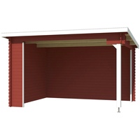 Lasita Maja Gartenhaus »Unterstand/Lounge Buffalo 380«, schwedenrot 28 mm