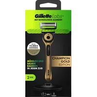 Gillette Labs Champion Gold Edition Rasierer mit 2 Ersatzklingen