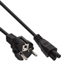 InLine Netzkabel für Notebook, 3pol Kupplung, schwarz, 1m