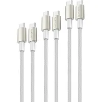 4smarts USB-C auf USB-C Kabel PremiumCord 100W 3m weiss,