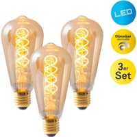 NÄVE LED-Leuchtmittel »Dilly«, E27 3 St., Warmweiß, Retro Leuchtmittel