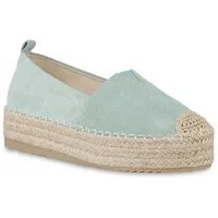 VAN HILL Damen Espadrilles in Hellgrün