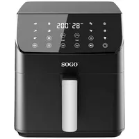 SOGO HUMAN TECHNOLOGY FRE-SS-10890 Heißluft-Fritteuse 6l 1700W Überhitzungsschutz, Timerfunktion,