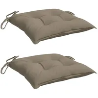 VidaXL Stuhlkissen 2 Stk. Taupe 40x40x7 cm Oxford-Gewebe