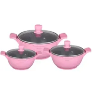 Cheffinger Kochtopfset 20-24-28cm 6-tlg Pink