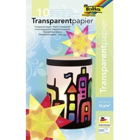 Folia Transparentpapiermappe 42g/m2 18,5x29,7cm, 10 Blatt, farbig sortiert