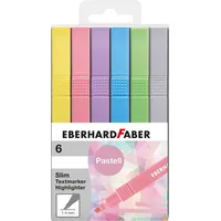 Eberhard Faber Slim pastell Textmarker farbsortiert, 6 St.