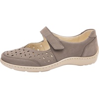 WALDLÄUFER HENNI Ballerina Klettschuh, Komfortschuh mit Perforation, H-Weite beige