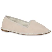 VAN HILL Damen Slip Ons in Beige,