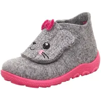 Superfit Mädchen - Schuhe HAPPY Slipper, Modern, HELLGRAU/PINK 2500,