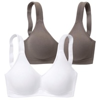 PETITE FLEUR Soft-BH Damen taupe+weiß Gr.85B