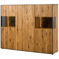 MASSIVMOEBEL24.DE Highboard Wildeiche 177x45x140 natur geölt STARNBERG #02)