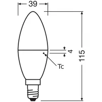 Osram LED Kerze, matt, E14, 7,5 W, 2700 K,