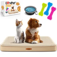 Lovpet LovPet® Hundebett orthopädisches Hundekissen Hundekorb Cookie, Inkl. Napf