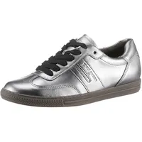 Paul Green Sneaker Schnürschuh Halbschuh Freizeitschuh Metallic-Optik silberfarben