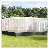 VidaXL Voliere Silbern 418x414x212 cm Stahl