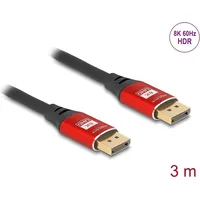 DeLock DisplayPort Kabel 8K 60 Hz 3 m rot