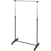 Wenko Teleskop-Garderobe Mikey, schwarz Metall 90,0 x 103,0-170,0 cm,