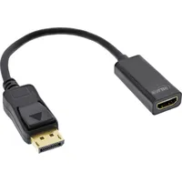 InLine DisplayPort zu HDMI Stecker / Buchse Adapterkabel mit