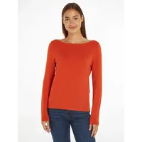 Tommy Hilfiger Damen, Pullover, Strickpullover, rot (terra Red), L