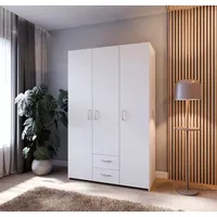 Forte ECONOBOX Drehtürenschrank, zeitloses Design mit alufarbigen Griffen.