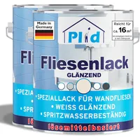 Plid Plid® Lack Fliesenlack 1,5l Cremeweiß glänzend, für ca.