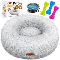 Lovpet LOVPET® Hundebett Hundekissen Katzenbett Bagel, Waschbar, Inkl. Napf