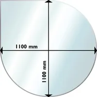 ADURO Glasbodenplatte (110 x 110 cm