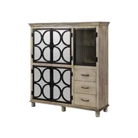 Massivmoebel24 Highboard Mango 150x45x160 grau lackiert HERMITAGE #015 -