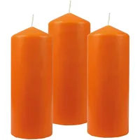 HS Candle Stumpenkerzen Ø6cm 3er Pack Ocker