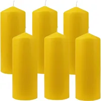 HS Candle Stumpenkerzen Ø6cm 6er Pack Gelb