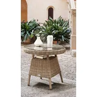 Destiny Kaffeetisch Malaga Ø 60x55 cm, Polyrattan, Natur meliert