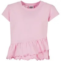 URBAN CLASSICS Girls Organic Volant Tee T-Shirt, girlypink, 146/152