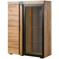 MASSIVMOEBEL24.DE Highboard Eiche 110x45x144 natur geölt ROTTERDAM #100 -