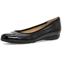 Gabor Damen Klassische Ballerinas, Frauen Flats,Abendschuhe,Slip-ons,klassisch elegant,Ballerinen,Pumps,Halbschuhe,Slipper,schwarz,38 EU /