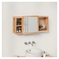 VidaXL Spiegelschrank 80x17x34 cm Massivholz Nussbaum