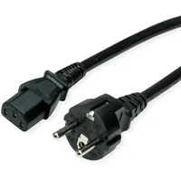 Roline Netzkabel, IEC-Buchse & CEE7/7-Stecker gerade, schwarz, 1,8 m