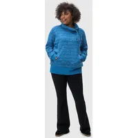 Ragwear Rollkragenpullover "Rylie Print Plus", Damen, Gr. 48, blau,