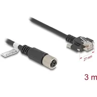 DeLock M12 Kabel X-kodiert 8 Pin Buchse zu RJ45